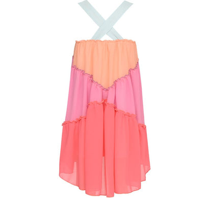 Vestido Empire Color Block Flowy