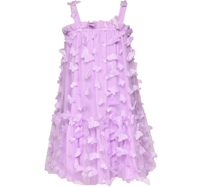 Vestido Purple 3D Butterfly Mesh