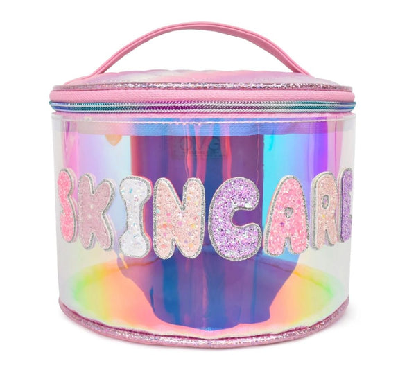 Skincare Glazed Clear Round Glam Bag
