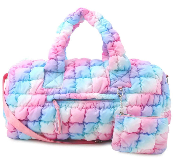 Duffle Bag Quilted Scrunch Icy Ombre