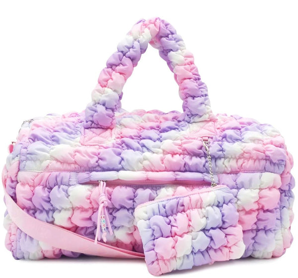 Duffle Bag Quilted Scrunchies Candy Ombre