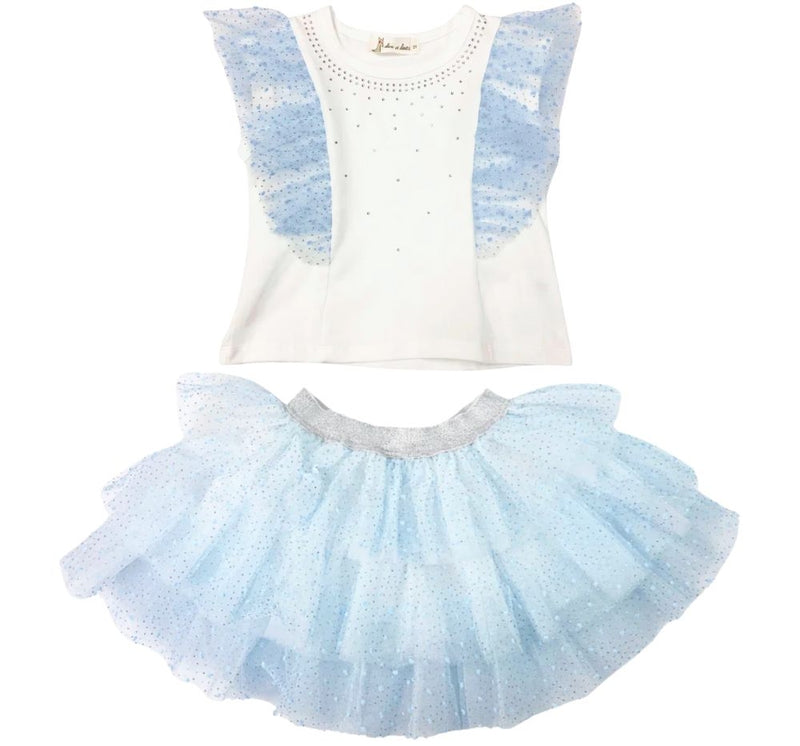 Dot Mesh Trim Tee & Dot Mesh Tiered Tutu