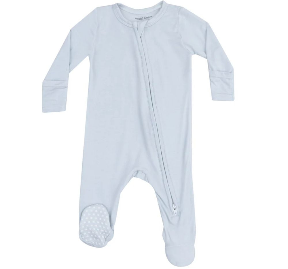 Solid Classic Blue Angel Wing Footie