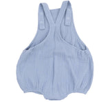 Sunsuit Solid Muslin Dusty Blue Pocket