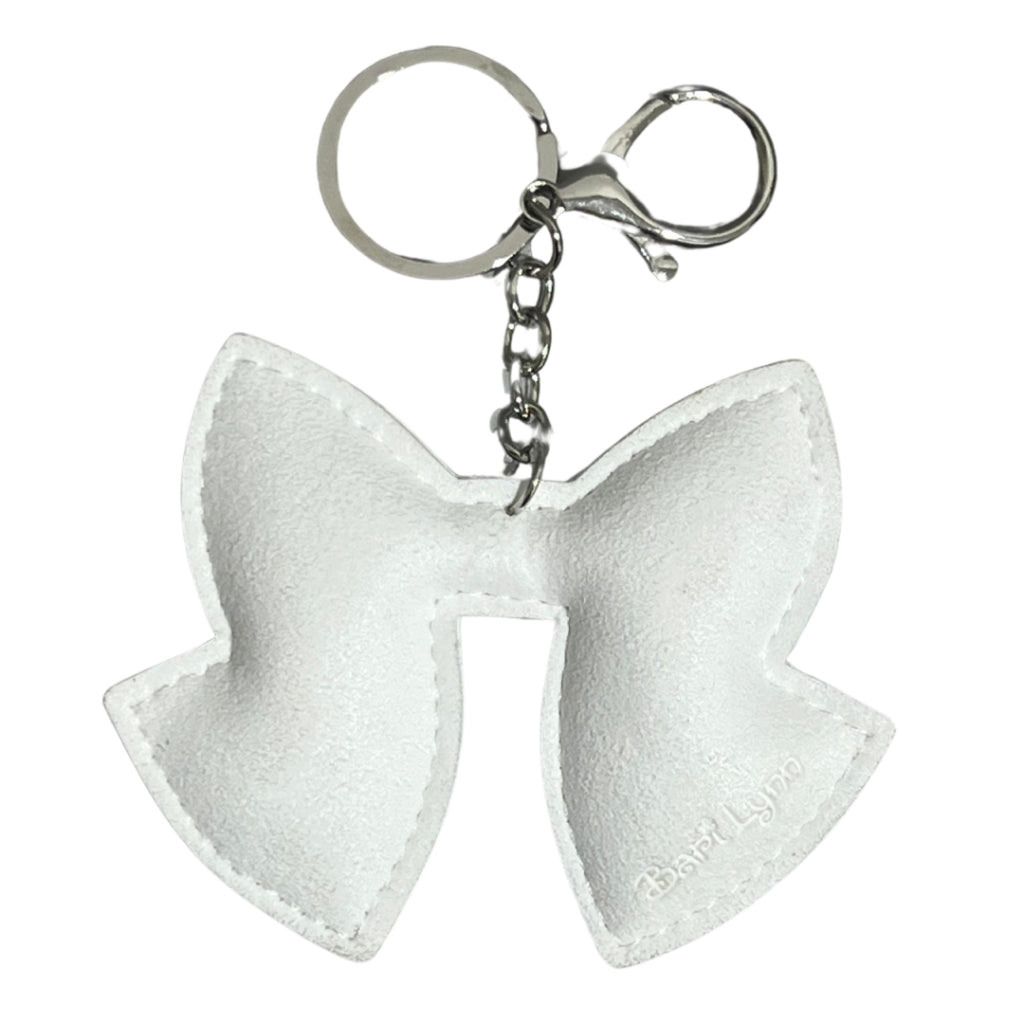 Crystal Keychains Bow White
