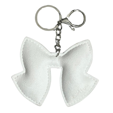 Crystal Keychains Bow White