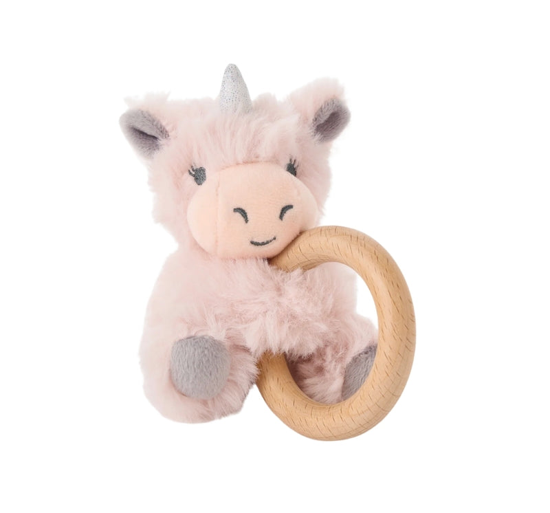 Plush Rattle Pink Unicorn