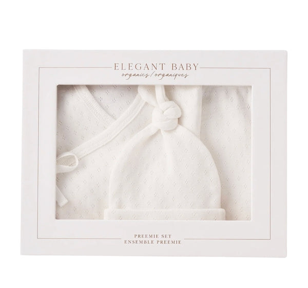 Boxed Pointelle Set White Preemie