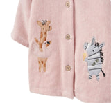 Pink Seaside Safari Terry Beach Coverup