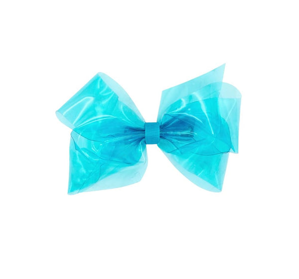 Mini Wee Splash Vinyl Bow New Turquoise