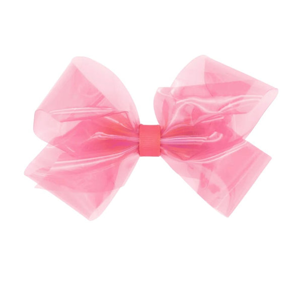 Medium Wee Splash Vinil Bow Coral Rose