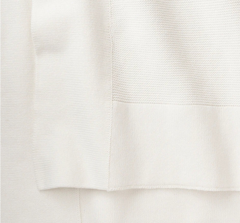 Blanket White Garter 30X40