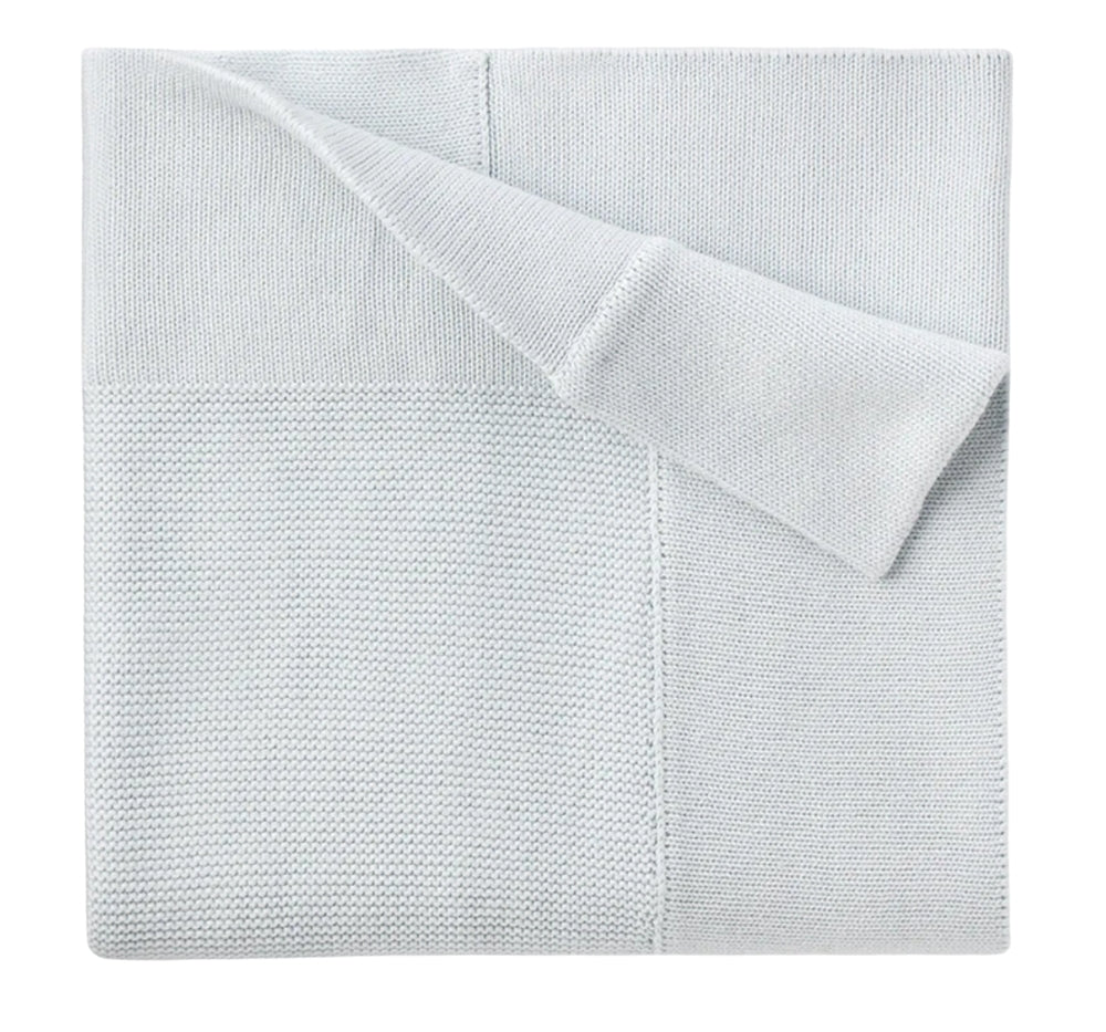 Pale Blue Sofia Finn Knit Baby Blanket