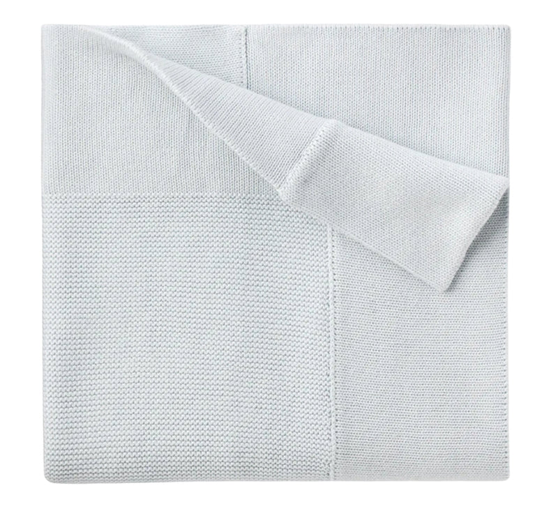 Pale Blue Sofis Finn Knit Baby Blanket