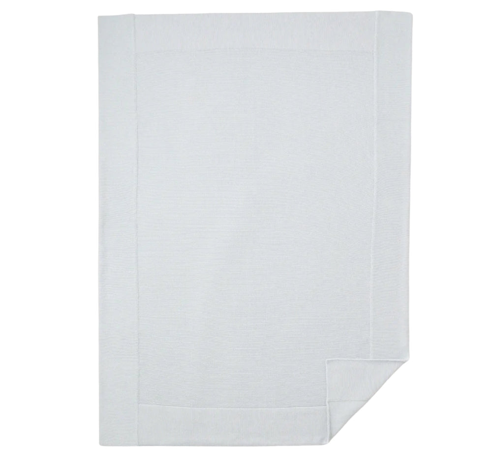 Pale Blue Sofia Finn Knit Baby Blanket
