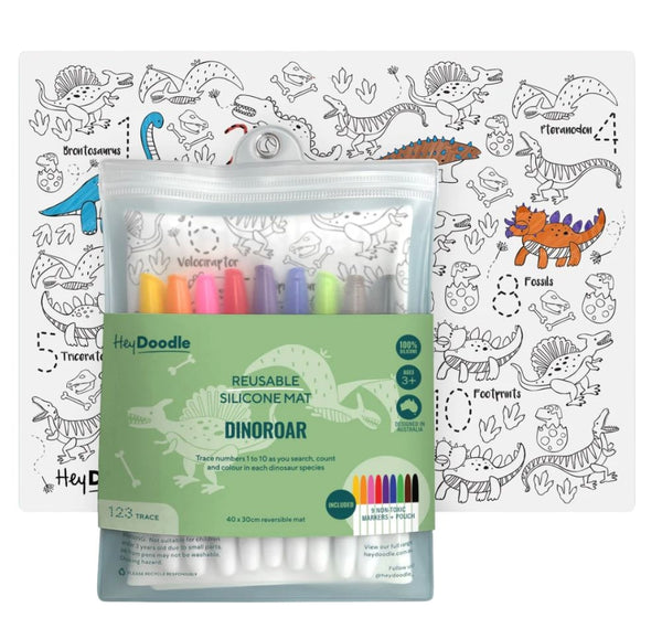 Reusable Silicone Activity Mat DinoRoar
