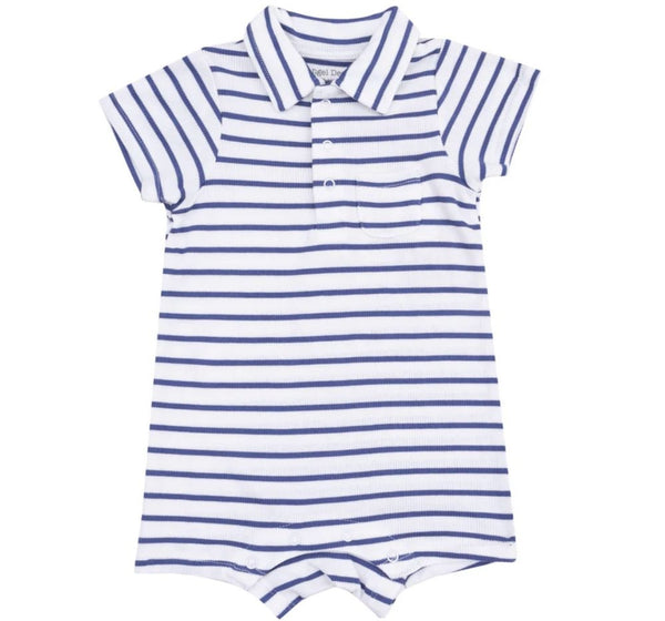 Polo Shortie Stripe Vintage Navy