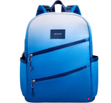 Kane Double Pocket Backpack - Blue Gradient Diagonal Zipper