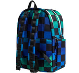 Kane Double Pocket Large Backpack - Blue Checkerboard