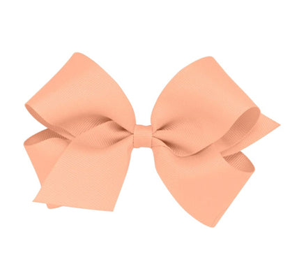 Medium Solid Grosgrain Bow Coral