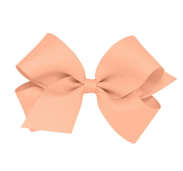 Medium Solid Grosgrain Bow Coral