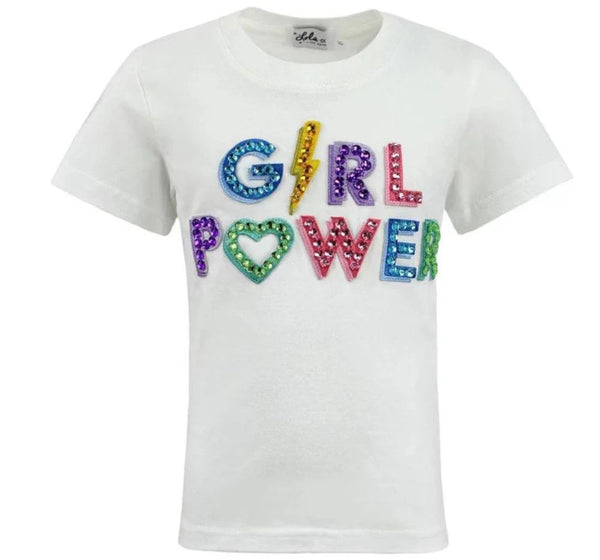 Crystal Girl Power Tshirt White