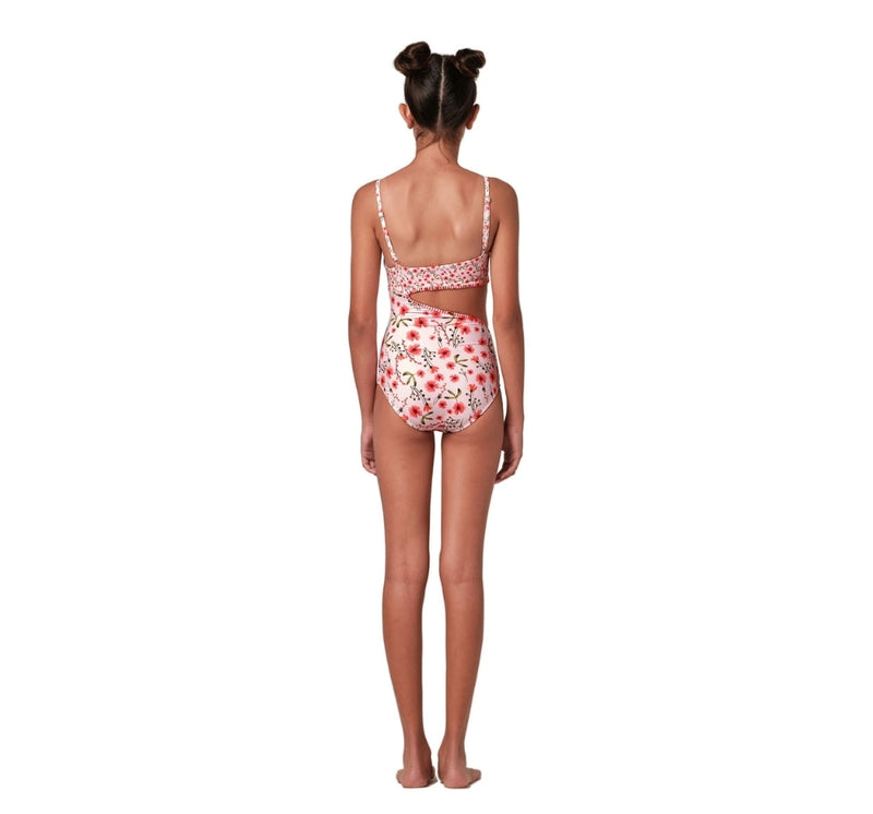 Traje de Baño Una Pieza de Flores