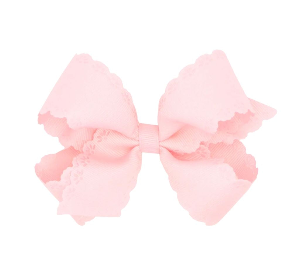 Med Eyelet Embossed GG Bow Powder Pink