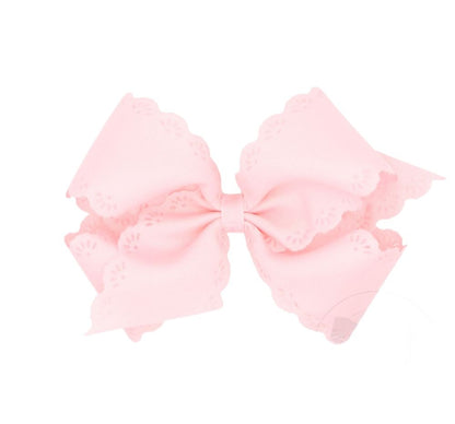 Sml Kng Eyelet Embossed Gg Bow Powder Pink