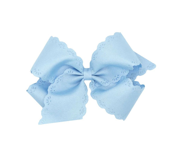Moño Chico Eyelet Embossed Gg Bow Millennium Blue