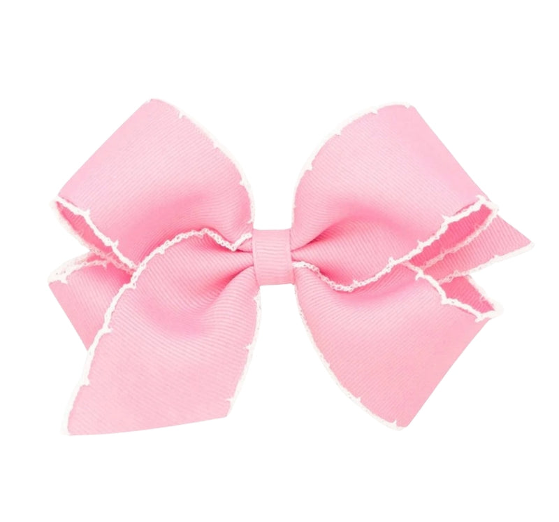 Medium Moonstitch Basic Bow Pearl White
