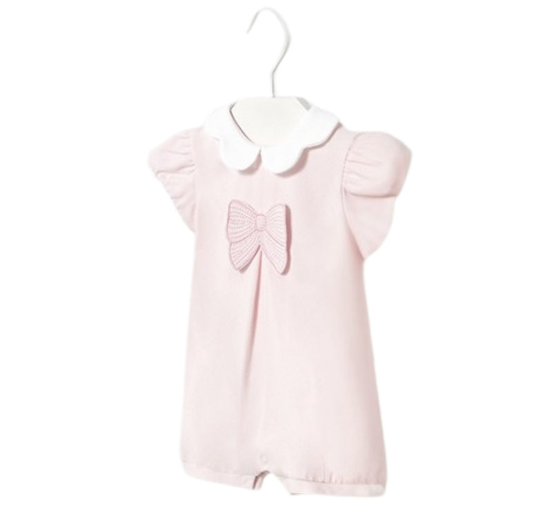 Romper Rosa Con Moñito