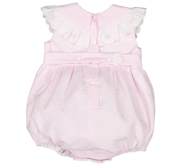 Romper Pink Seersucker