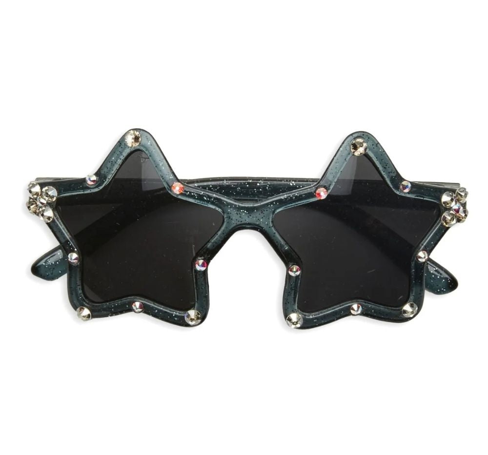 Crystallized Star Shape Sunglasses Black