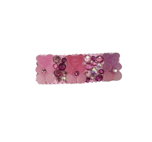 Clip Para Cabello Gummy Bears And Crystals Pink-Purple
