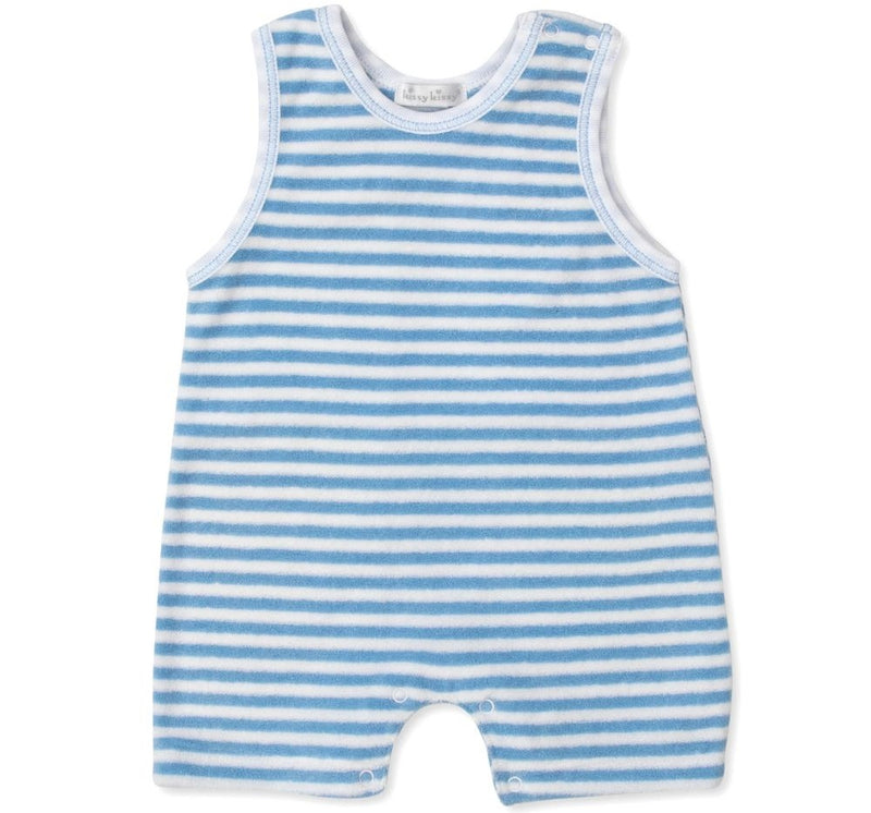 Playsuit Sleeveless Stripes Cabana Terry Light Blue