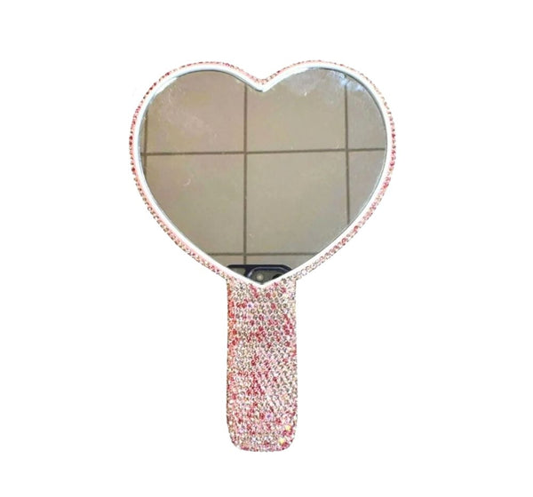 Small Heart Mirror Pink