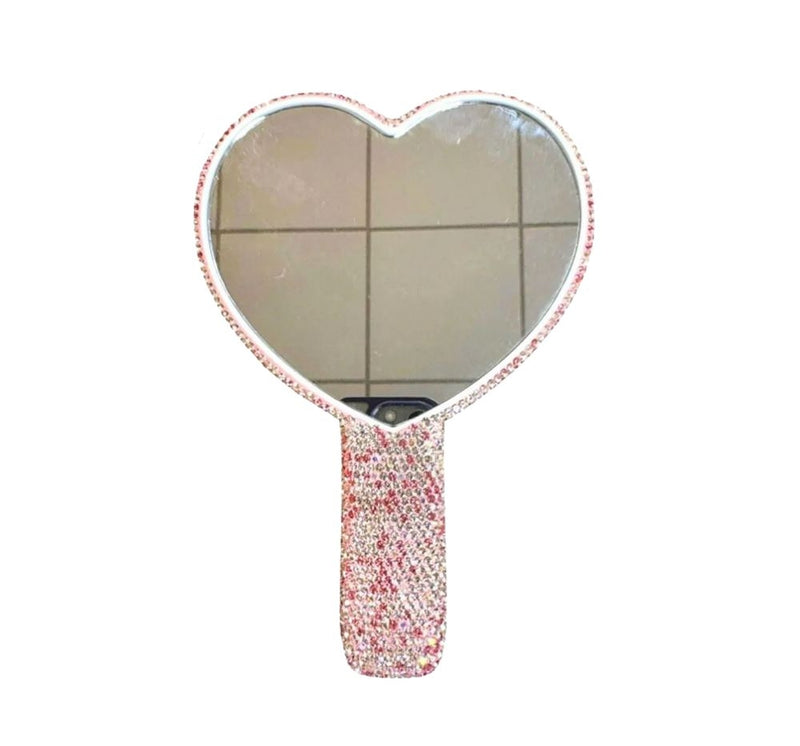 Small Heart Mirror Pink