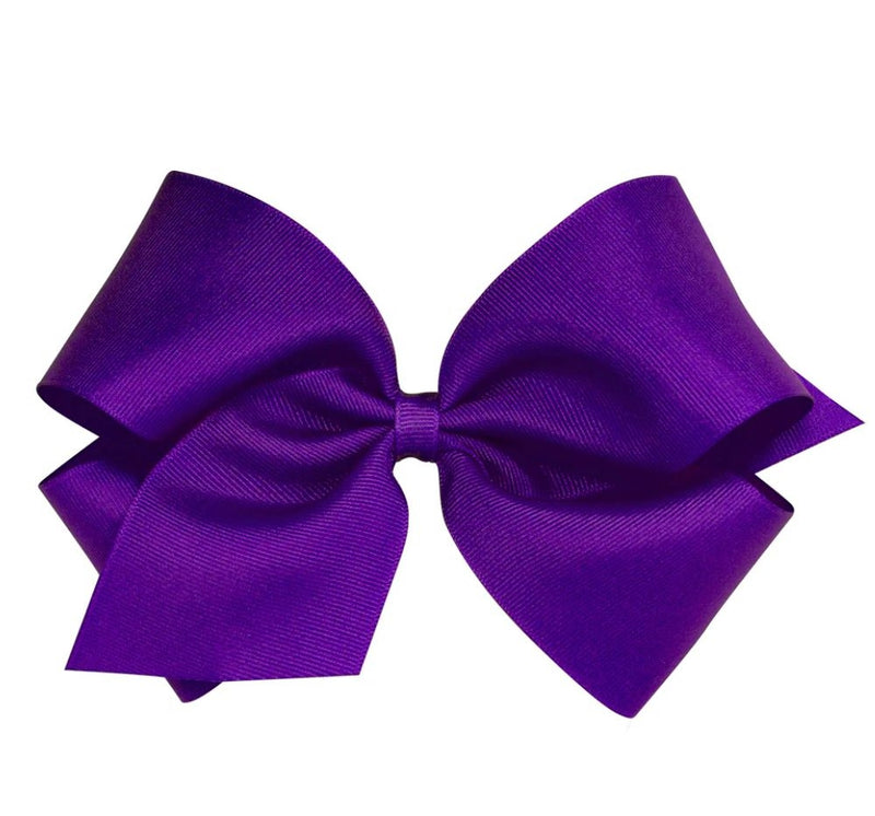King Grosgrain Bow Shocking Purple