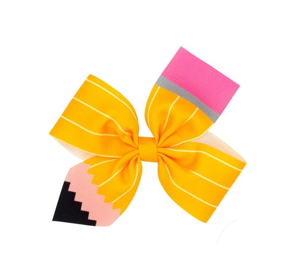 Medium Pencil Grosgrain 2-Loop Bow