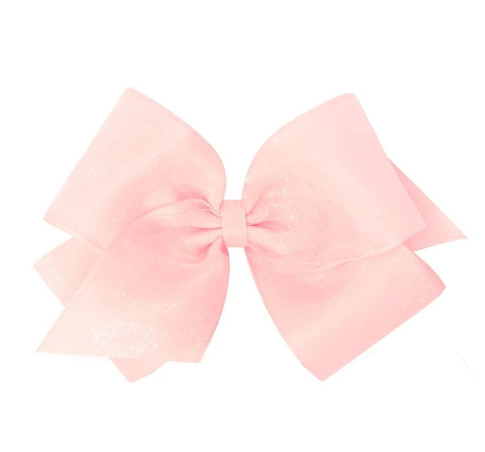 King Organza Gro Overlay Bow Light Pink