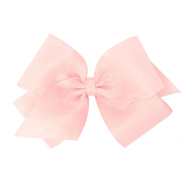 King Organza Gro Overlay Bow Light Pink