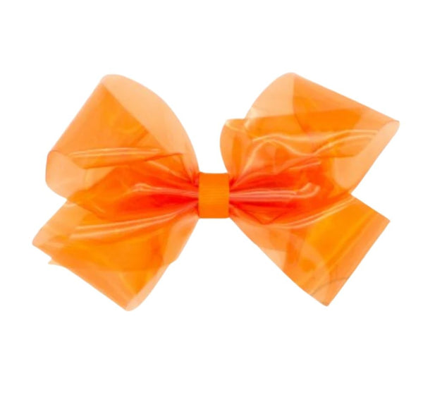Medium Wee Splash Vinil Bow Orange