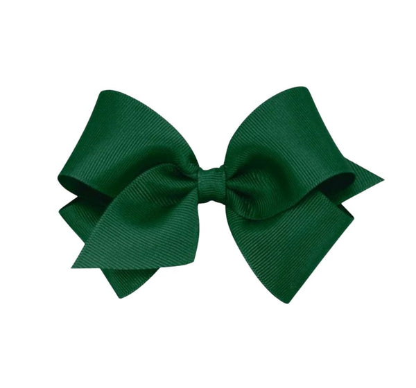 Small Solid Gro Basic Bow Forest Green
