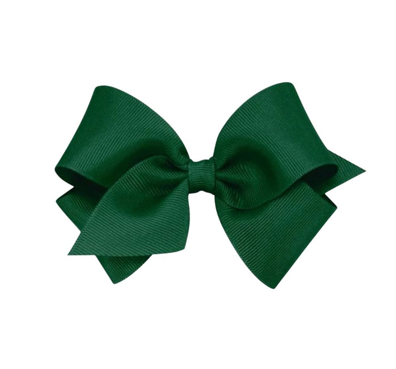 Small Solid Gro Basic Bow Forest Green