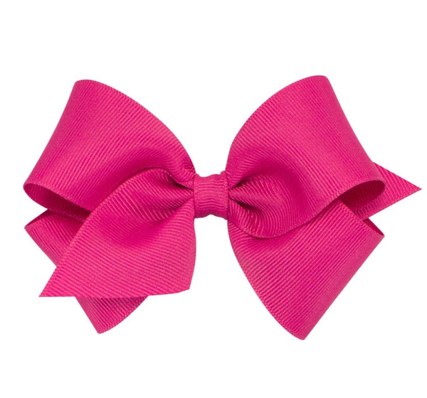 Medium Solid Grosgrain Bow Shocking Pink