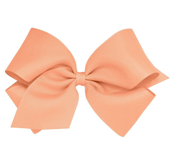 Medium Solid Grosgrain Bow Apricot
