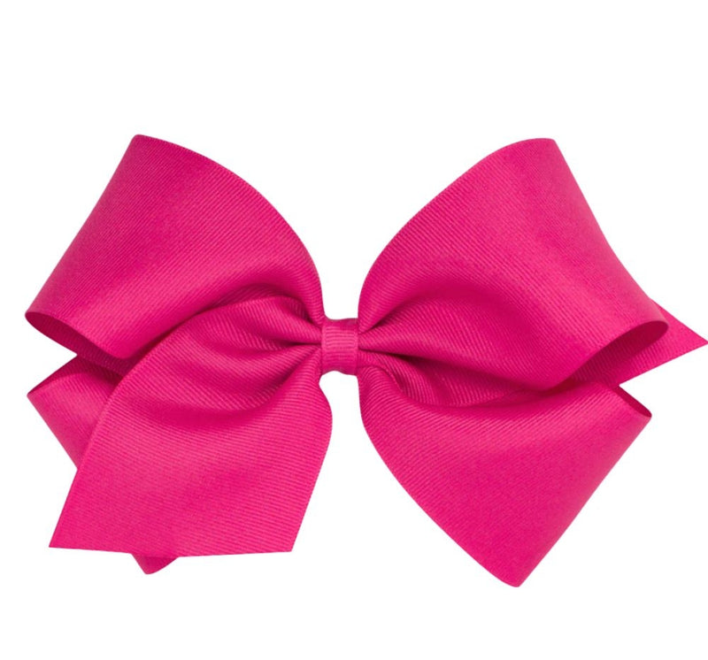 King Grosgrain Bow Shocking Pink