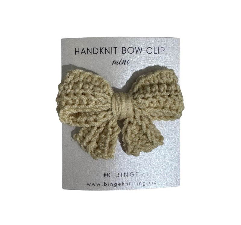 Bow Clip Mini Ivory