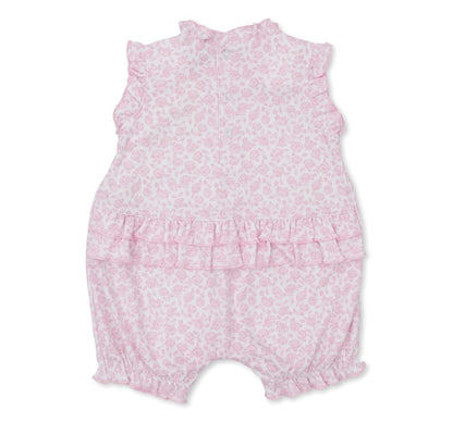 Pink-PK Short Playsuit Summer Gardens